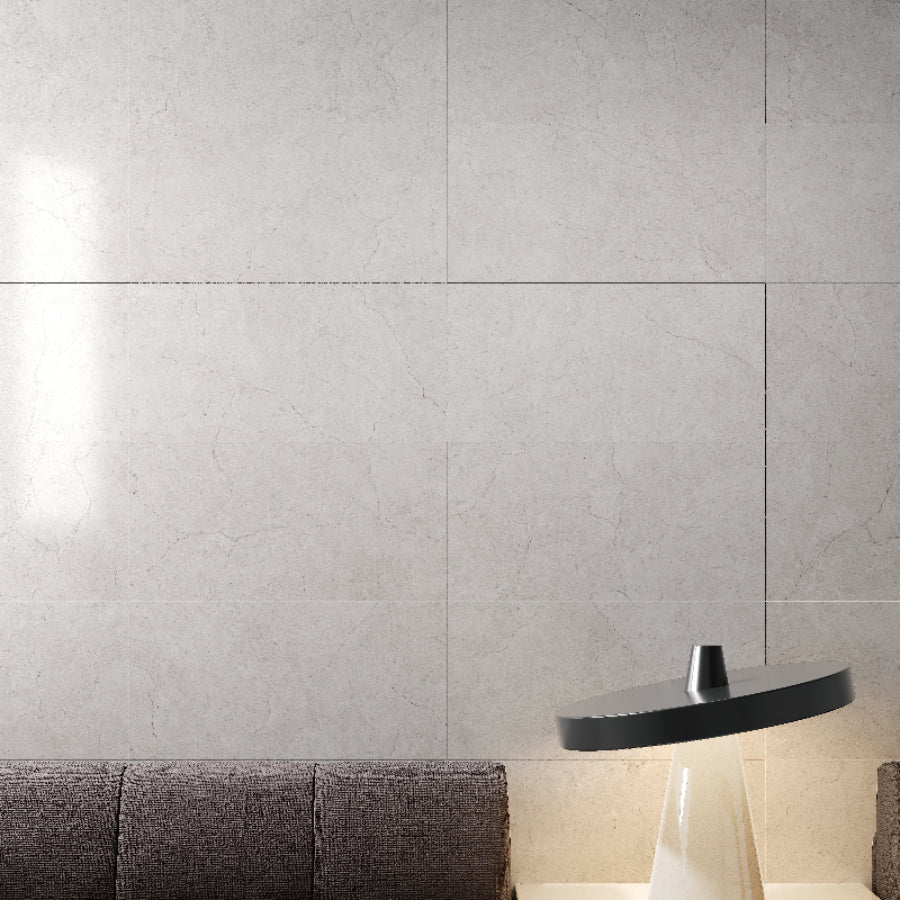 Crema Marfil 600x1200 Silktec Bianco Marble Look Tile