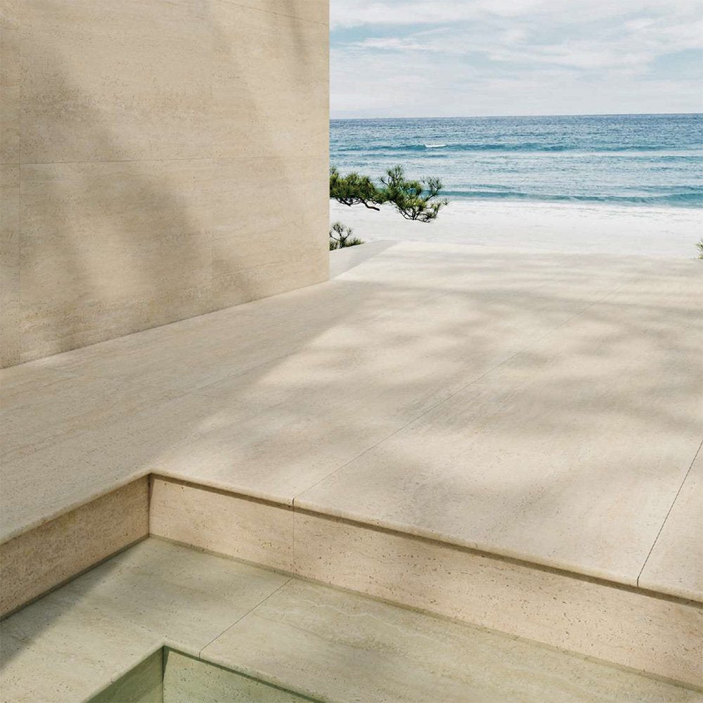Avoca 600x1200 Grip Sabbia Vein Cut Travertine Look Tile