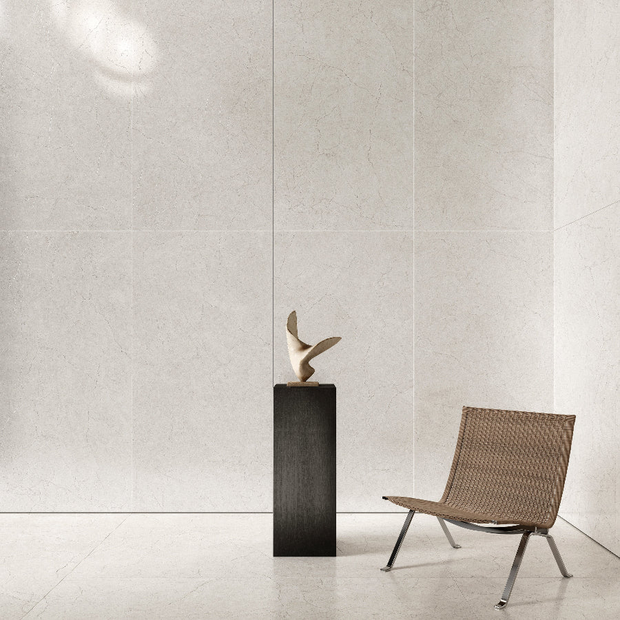 Crema Marfil 600x1200 Silktec Bianco Marble Look Tile