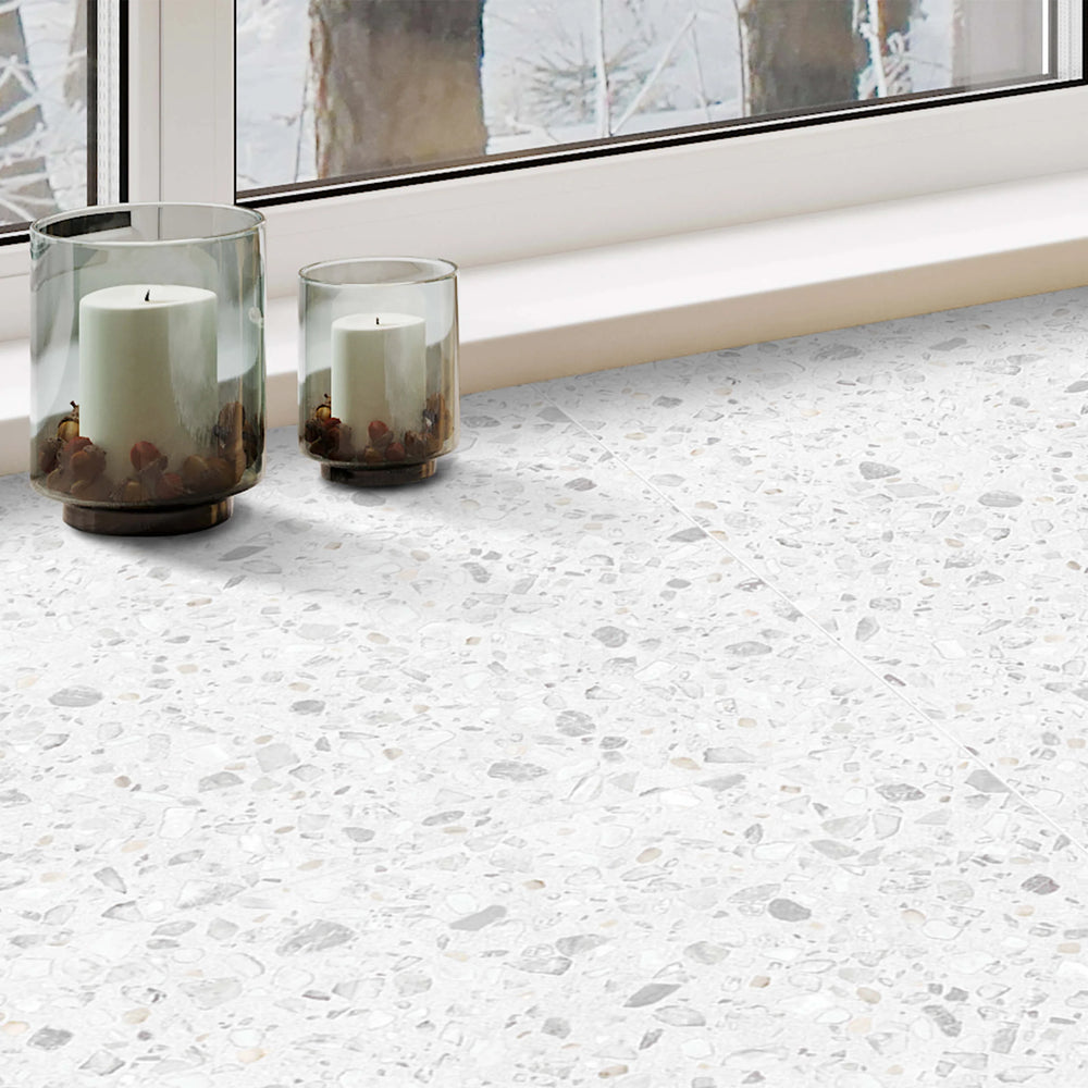 Agglo Lido 600x600mm Matt Terrazzo Look Tile