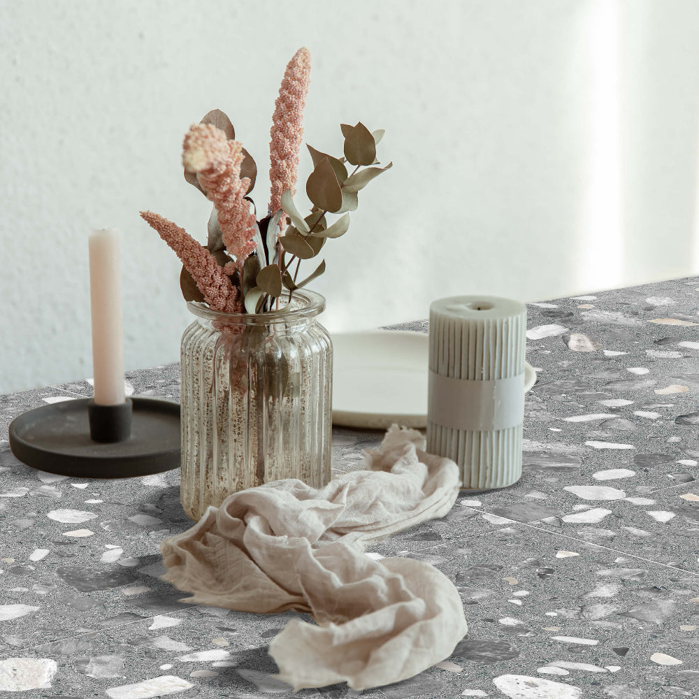 Agglo Lido 600x600mm Matt Terrazzo Look Tile