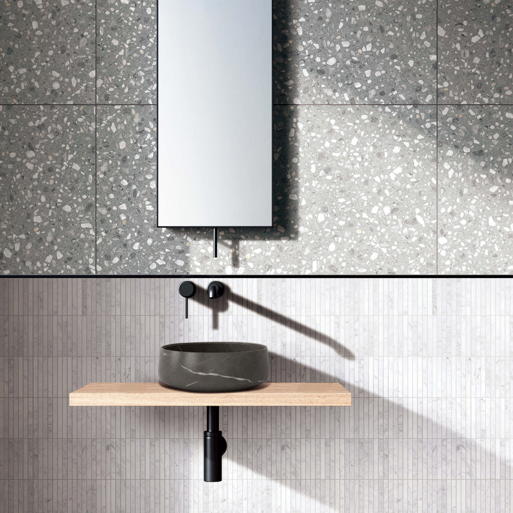 Agglo Lido 600x600mm Matt Terrazzo Look Tile