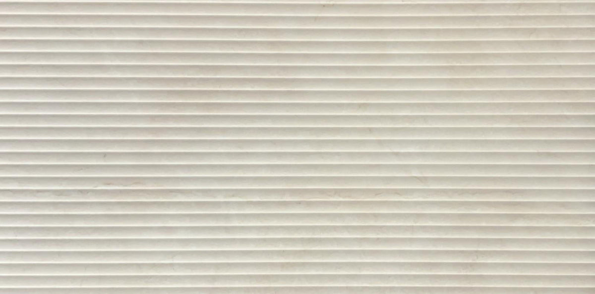 Bottacino Alabaster Matt 600x1200 Light Beige 3D Flute Feature Marble Look Tile