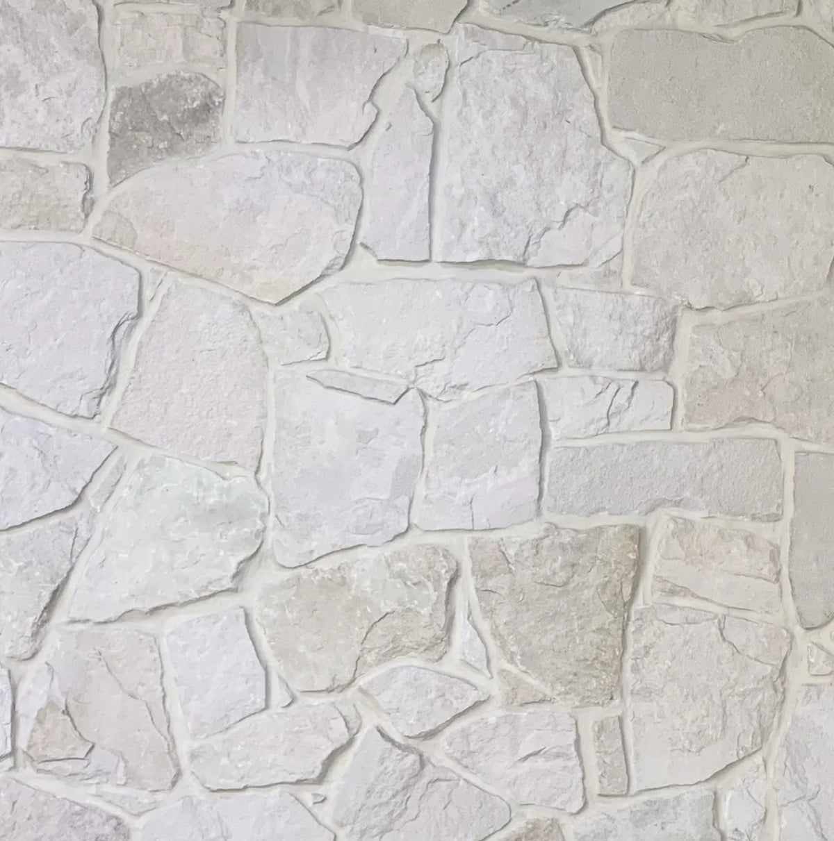 Aspen White Loose Natural Stone Organic Free Form Wall Cladding