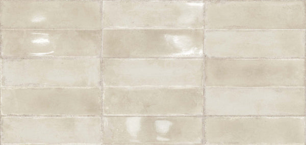 Atlantique Amande Gloss 69x240mm Handmade Look Almond Subway Tile