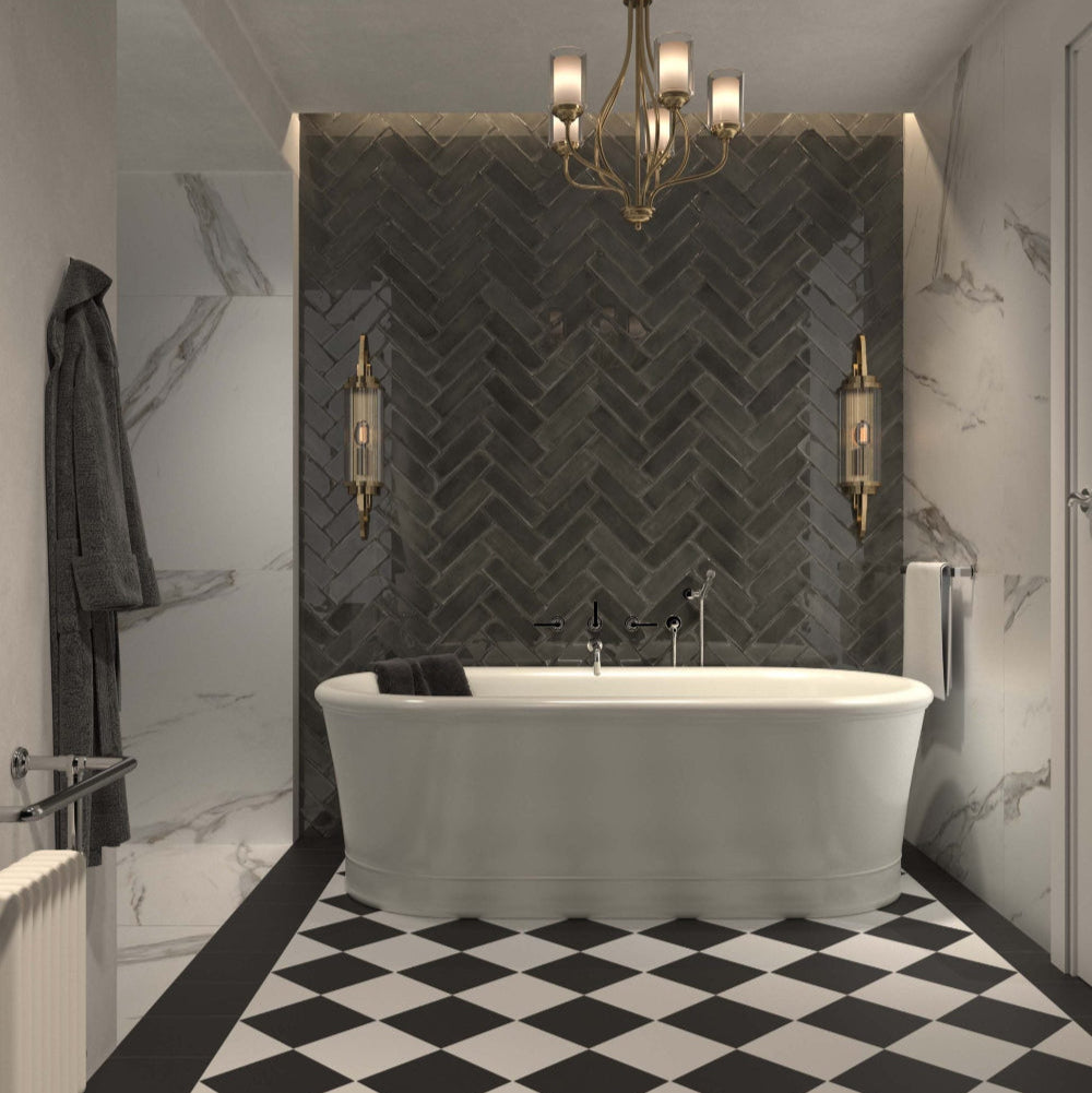 Atlantique Amande Gloss 69x240mm Handmade Look Almond Subway Tile