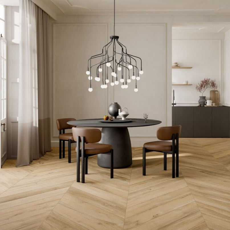 Bona Chevron XL Ecru 850x150mm Timber Look Tile