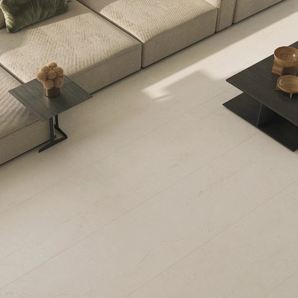 Bottacino Alabaster Matt 600x1200 Light Beige 3D Flute Feature Marble Look Tile