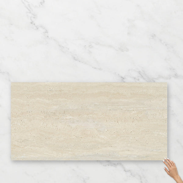 Avoca 600x1200 Matt Sabbia Vein Cut Travertine Look Porcelain Tile