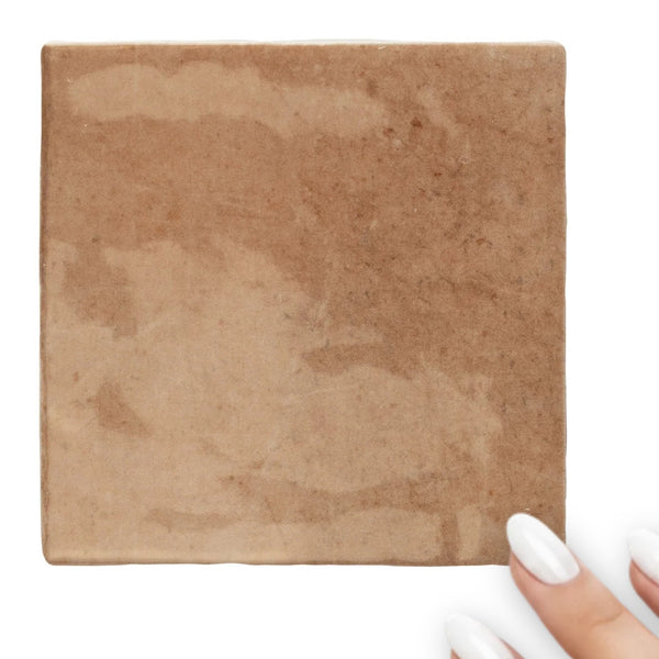Majorca Cotto Gloss Porcelain Square Splashback Wall Tile 100x100mm