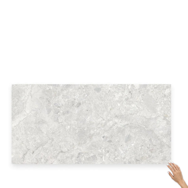 Matera Cielo Grey Stone Look Matt Porcelain Floor & Wall Tile 600×1200mm
