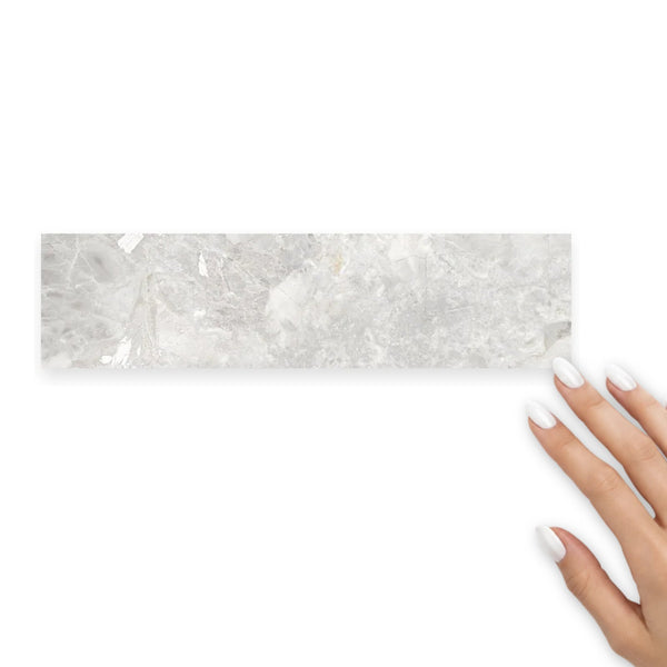 Matera Cielo Grey Stone Look Matt Porcelain Subway Wall Tile 60×250mm