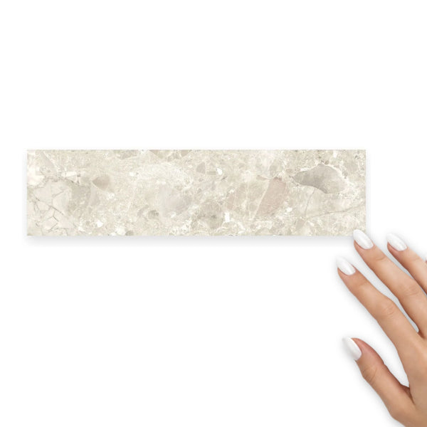 Matera Sola Beige Stone Look Matt Porcelain Subway Wall Tile 60×250mm