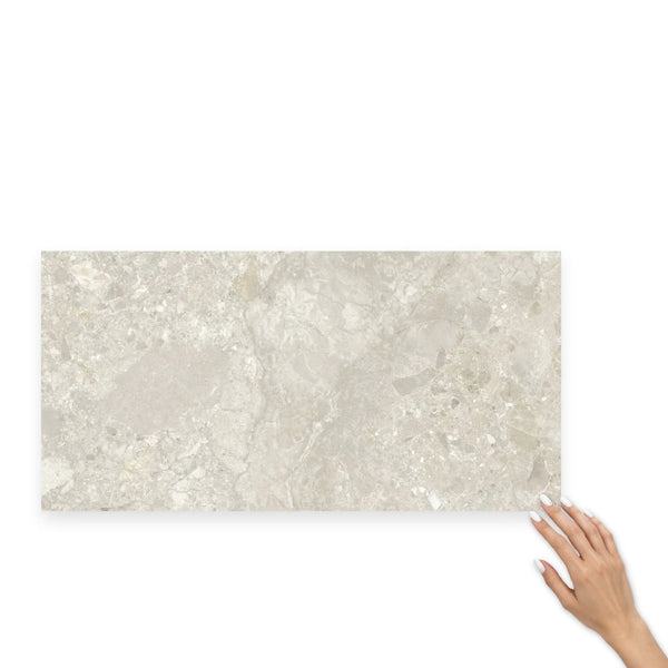 Matera Terra Greige Stone Look Matt Porcelain Floor & Wall Tile 300×600mm