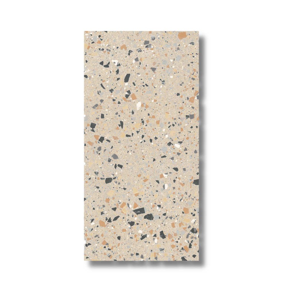 Venice Silver 600x600mm Matt Terrazzo Look Tile