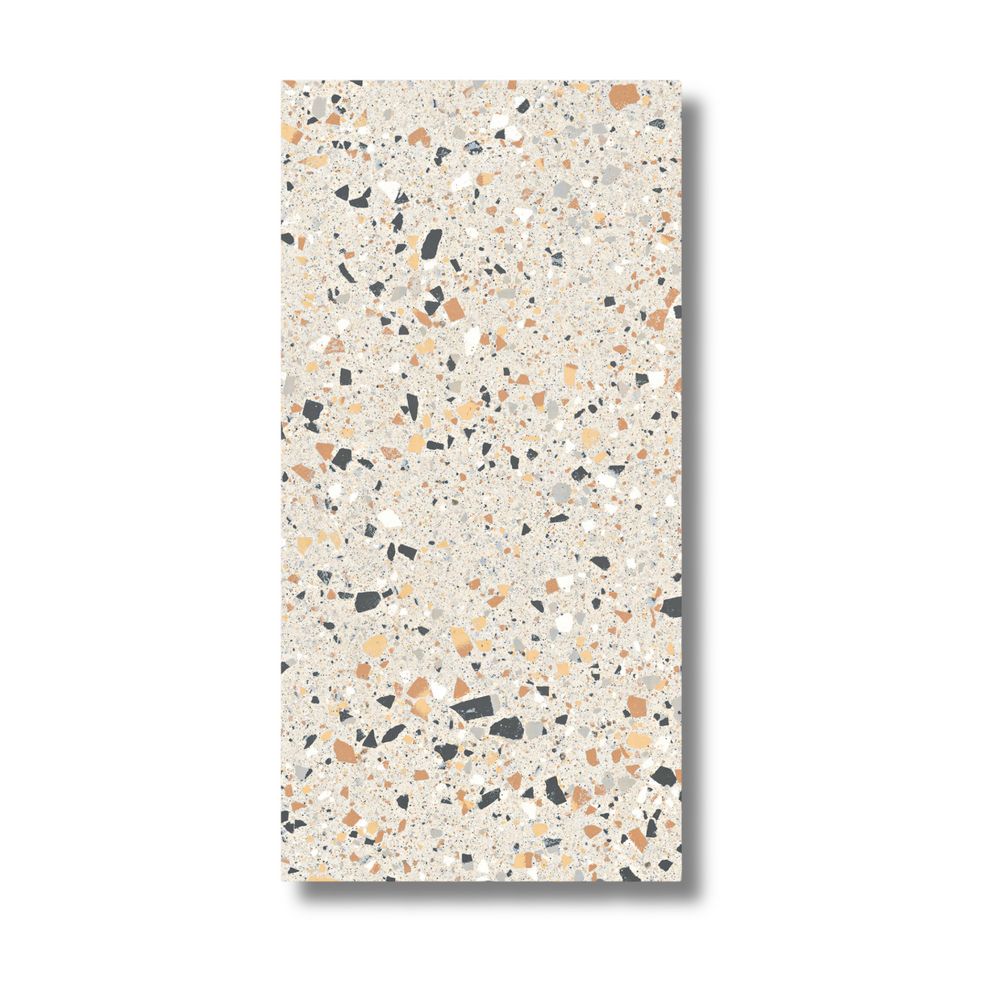 Venice Silver 600x600mm Matt Terrazzo Look Tile