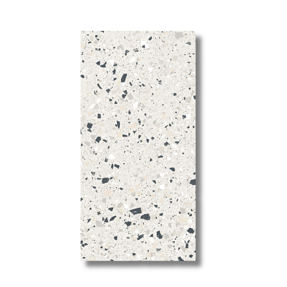Venice Silver 600x600mm Matt Terrazzo Look Tile