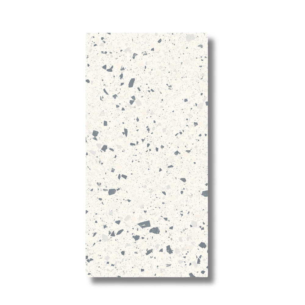 Venice Silver 600x600mm Matt Terrazzo Look Tile