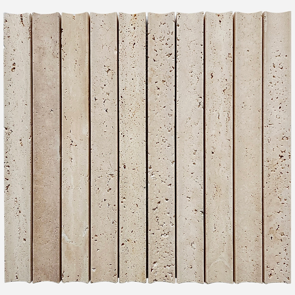 Rome Natural Travertine Mosaic Tile Concave Honed 300x314