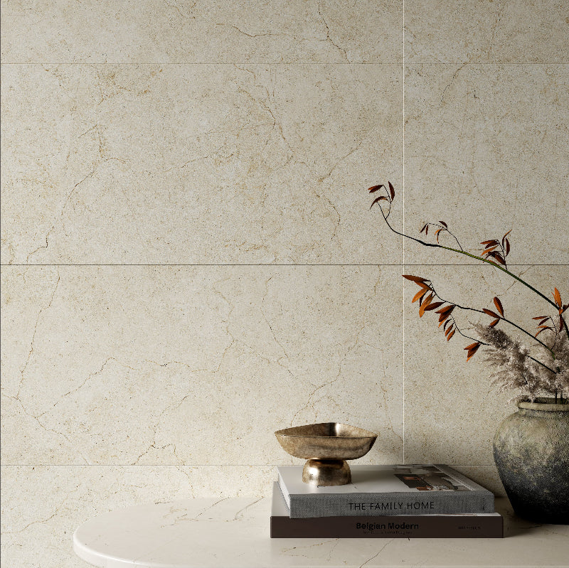 Crema Marfil 600x1200 Silktec Bianco Marble Look Tile