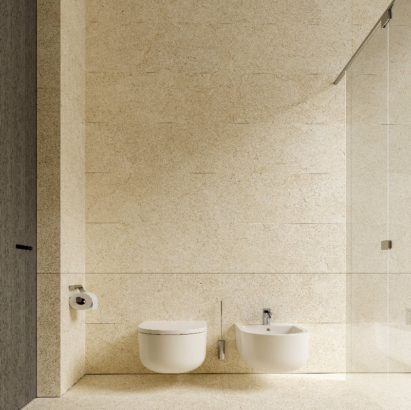 Crema Marfil 600x1200 Silktec Bianco Marble Look Tile