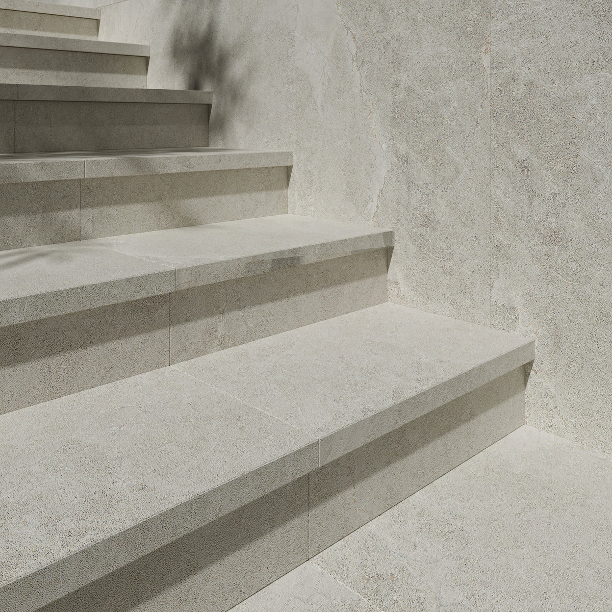 Anthology Crema 400x600mm Drop Edge External Bullnose Natural Stone Look Tile