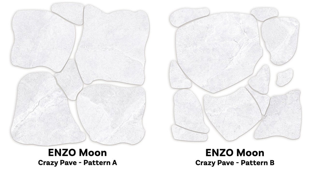 Enzo Moon SurfaceTec® Set Crazy Pave Anti-Slip Stone Look Porcelain Tile