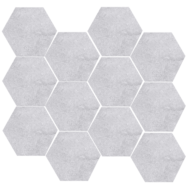 Enzo Cinder SurfaceTec® Hexagon Mosaic 265x305mm Anti-Slip Stone Look Porcelain Tile