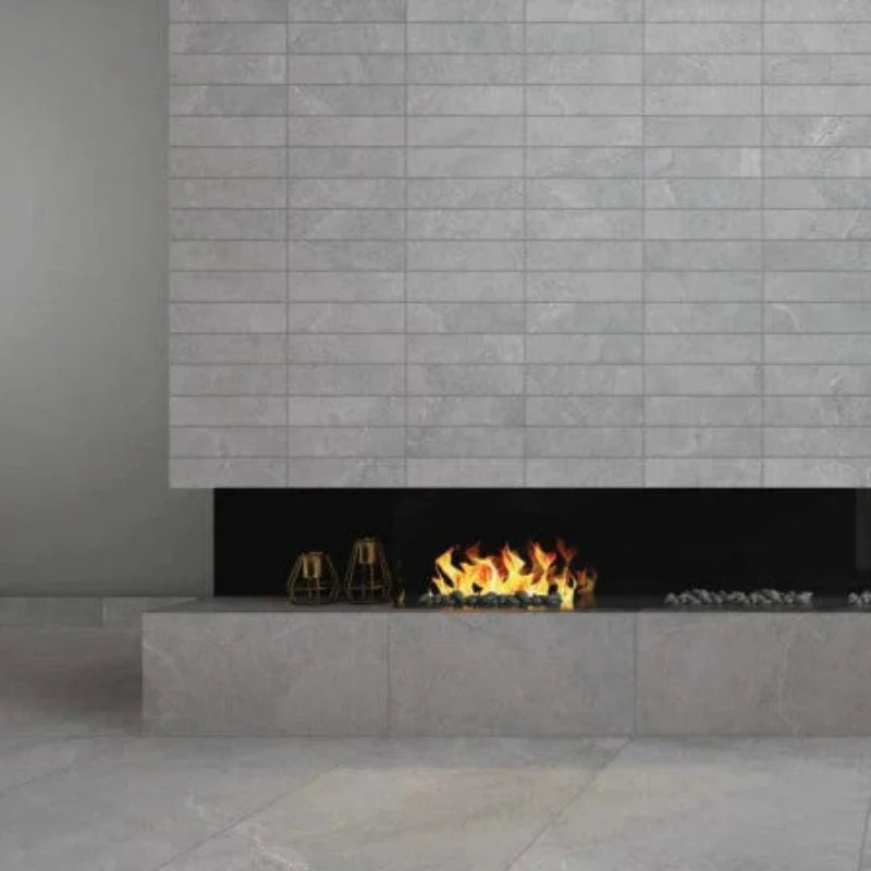 Enzo Cinder SurfaceTec® Subway 75x30mm Anti-Slip Stone Look Porcelain Tile