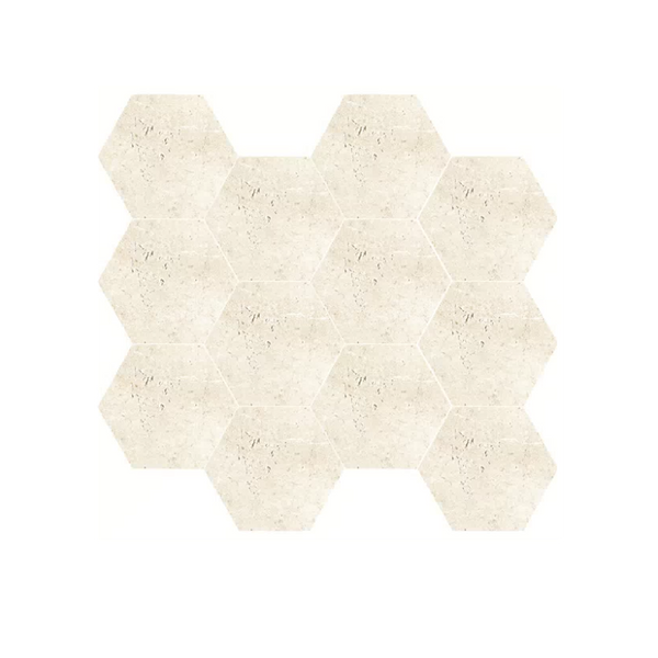Enzo Sand SurfaceTec® Hexagon Mosaic 265x305mm Anti-Slip Stone Look Porcelain Tile