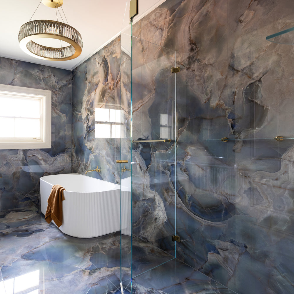 Onice Reale 600x1200mm Polished Onyx Marble Look Porcelain Tile