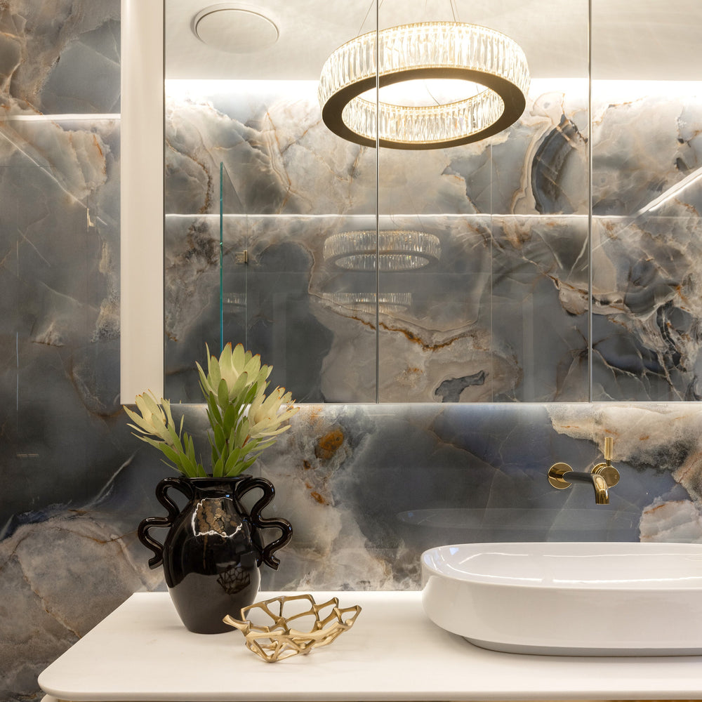 Onice Reale 600x1200mm Polished Onyx Marble Look Porcelain Tile