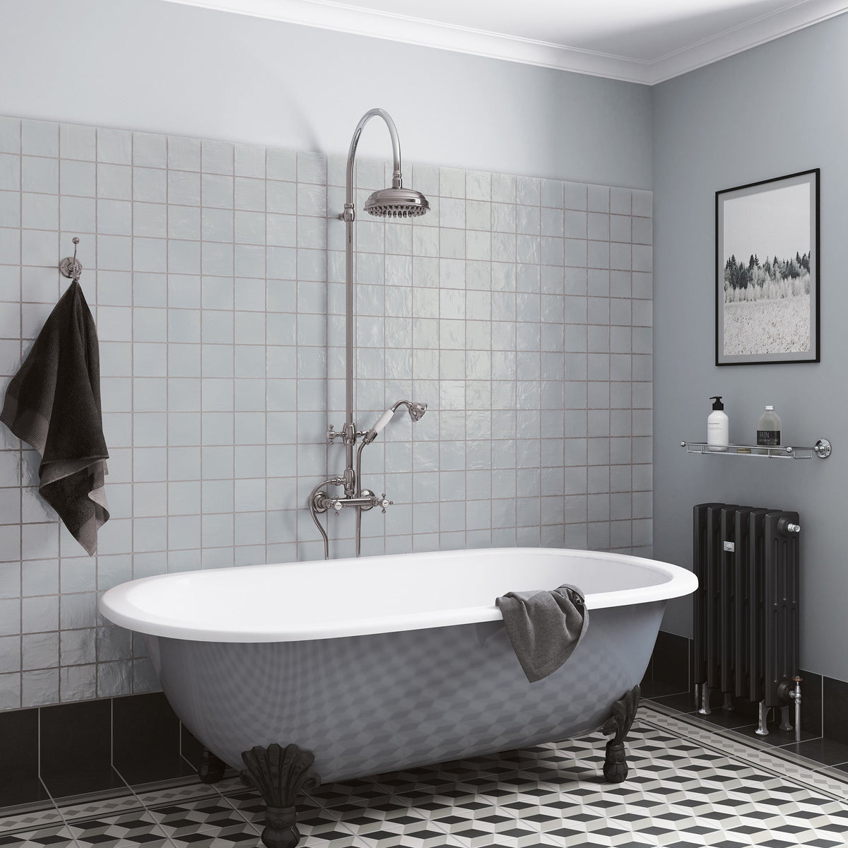 Iris Silver 100x100mm Spanish Small Square Ceramic Wall Tile