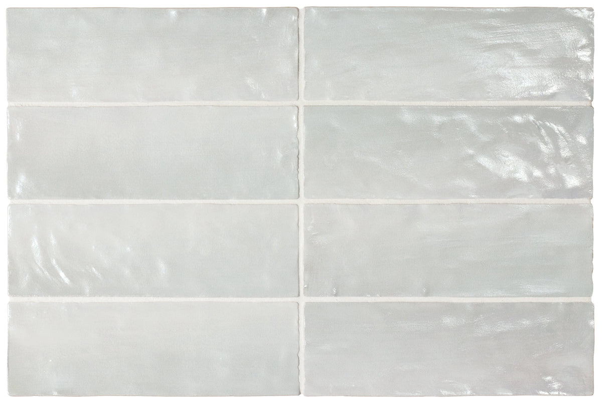 Iris Silver 200x65mm Spanish Ceramic Subway Wall Tile