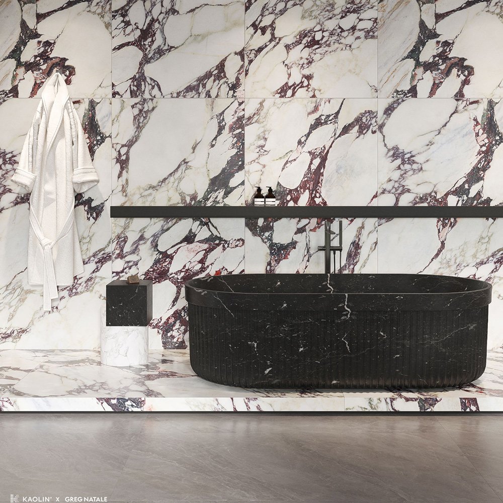 Kaolin x Greg Natale 600x1200 Calacatta Viola Silktec