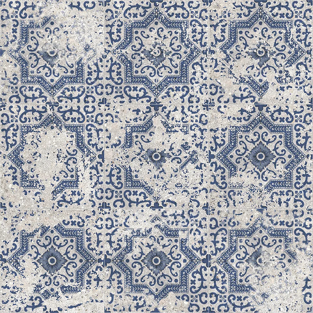 Mystique 205x205mm Vintage Encaustic Look Tile