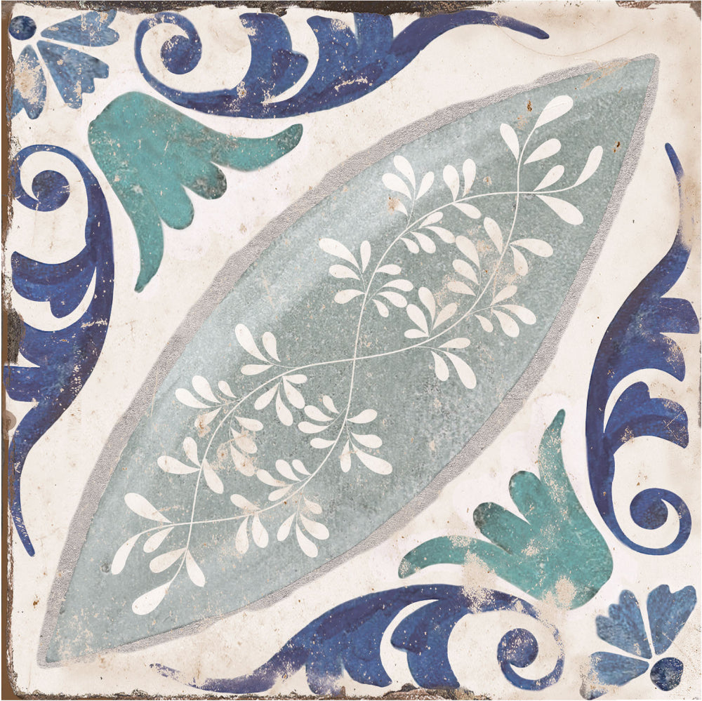 Alhambra Layla Matt 200x200mm Decorative Encaustic Look Porcelain Tile