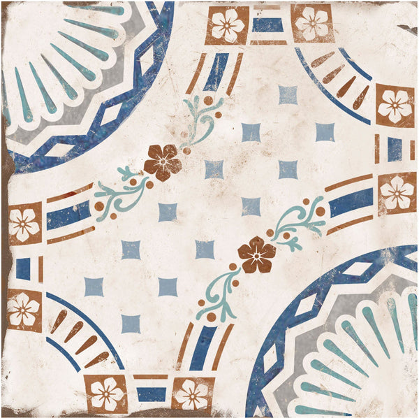Magnolia Valeria Matt 200x200mm Decorative Encaustic Look Porcelain Tile