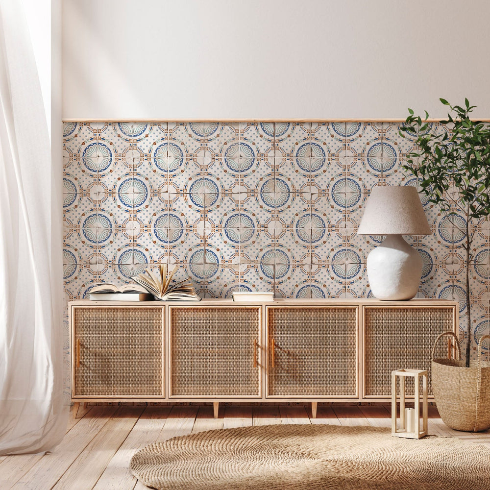 Alhambra Layla Matt 200x200mm Decorative Encaustic Look Porcelain Tile
