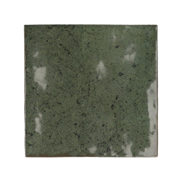 Majorca Green Gloss Porcelain Square Wall Tile 100x100mm