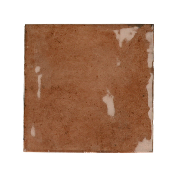 Majorca Mattone Gloss Porcelain Square Wall Tile 100x100mm