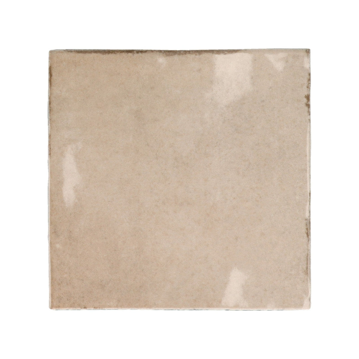 Majorca Taupe Gloss Porcelain Square Wall Tile 100x100mm