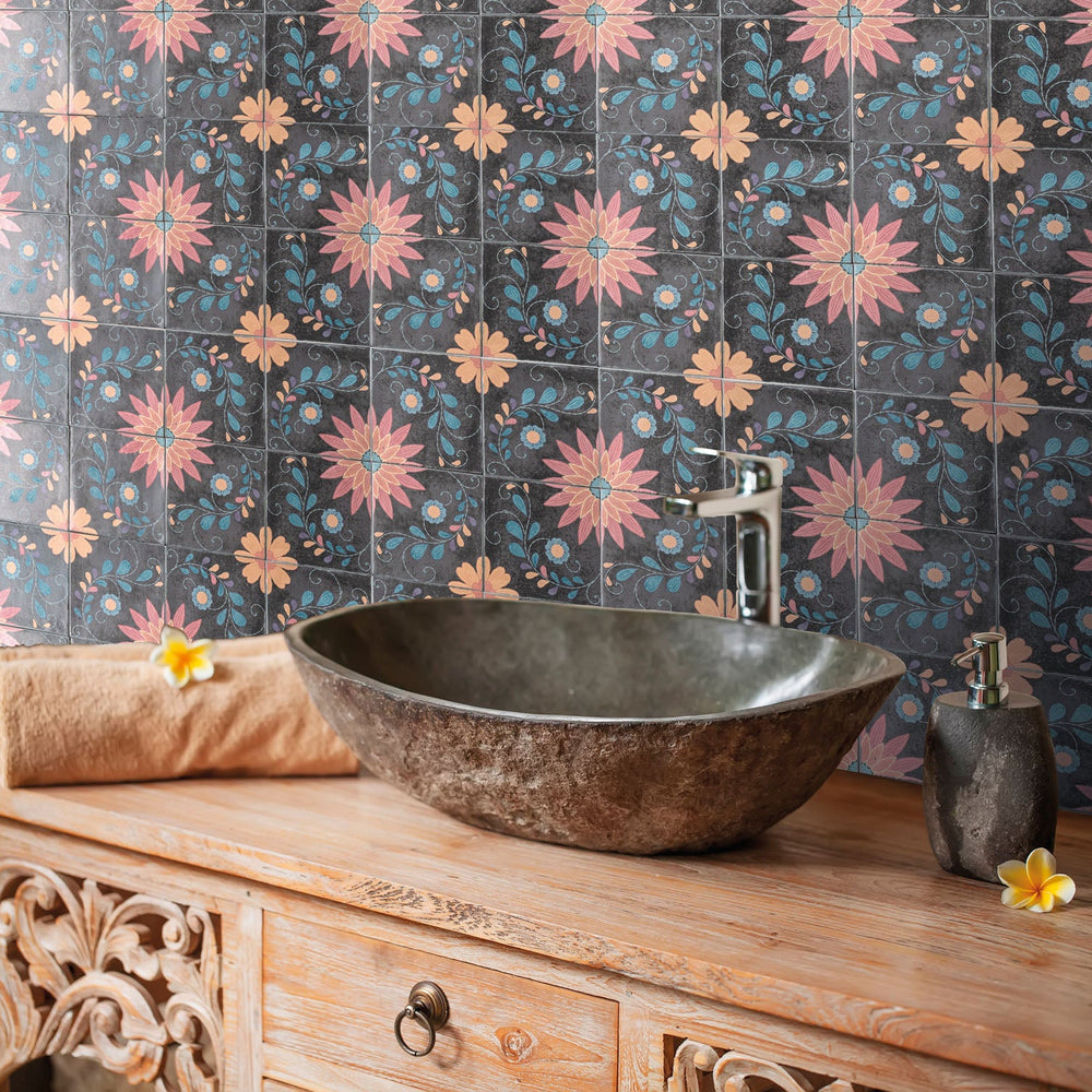 Marlow Matte 115x115mm Encaustic Look Tile