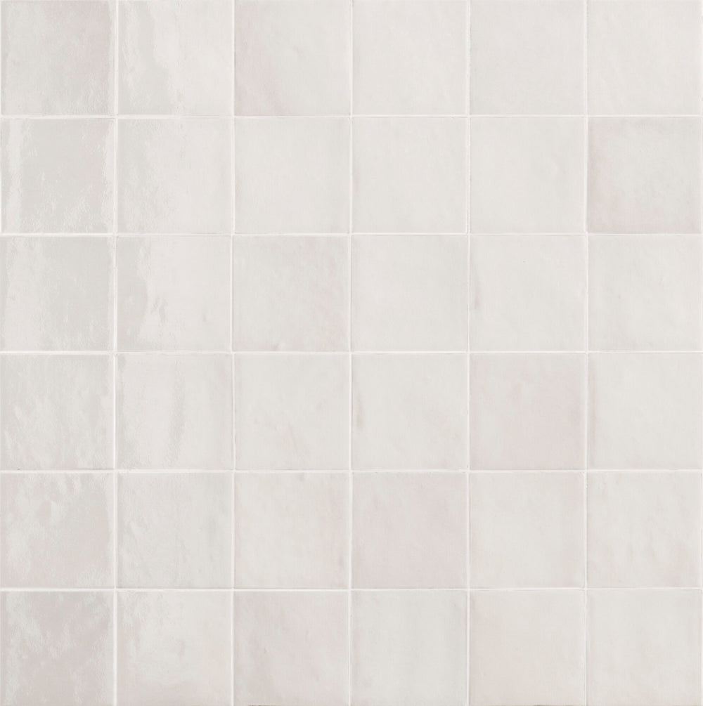 MÃ©lange Gloss 100x100mm Handmade Look Beige Ceramic Tile