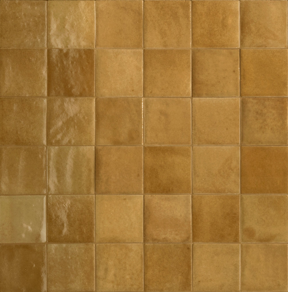 MÃ©lange Gloss 100x100mm Handmade Look Beige Ceramic Tile