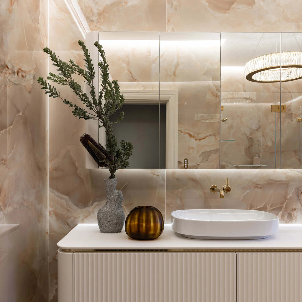 Onice Reale 600x1200mm Polished Onyx Marble Look Porcelain Tile