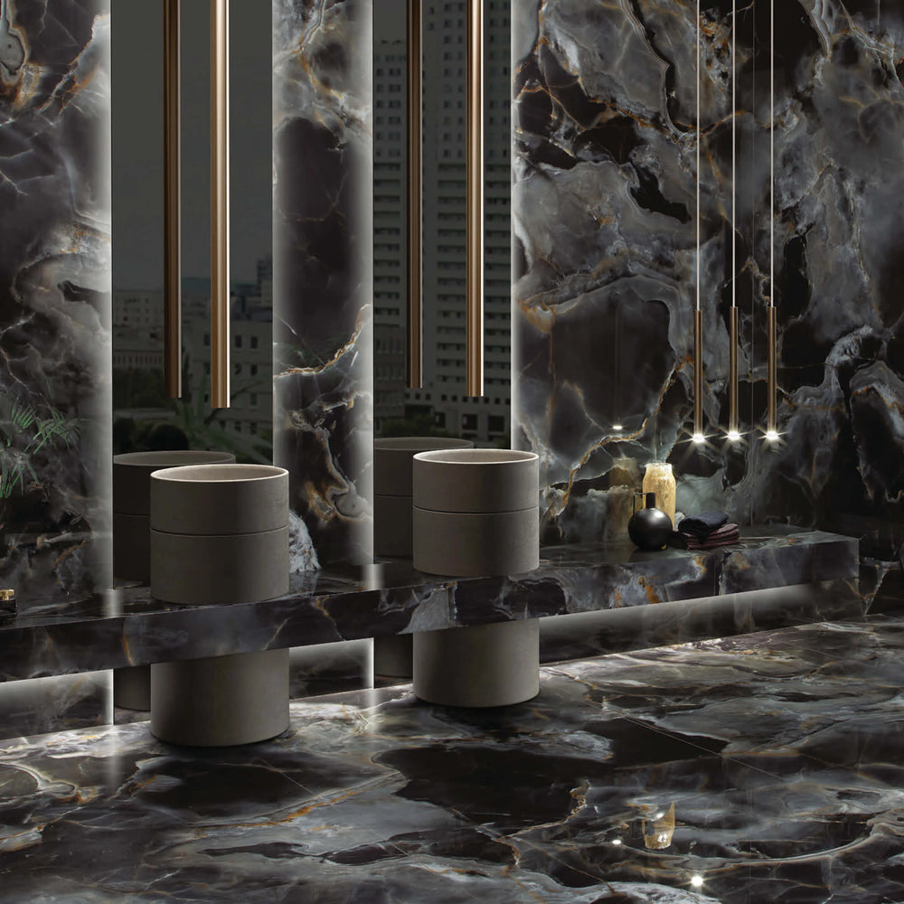 Onice Reale 600x1200mm Polished Onyx Marble Look Porcelain Tile