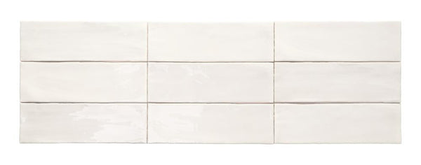 Tabarca Blanco Gloss 75x230mm Handmade Look White Subway Tile