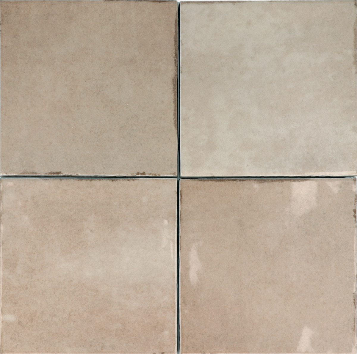 Majorca Taupe Gloss Porcelain Square Wall Tile 100x100mm