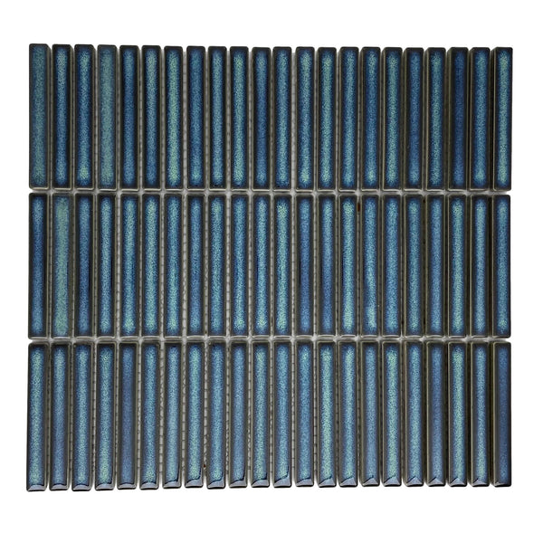 Vintage Stack Emerald Kit Kat Mosaic Tile Gloss 284x295mm